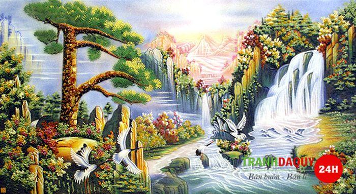 Tranh đá quý phong cảnh TDQ-078