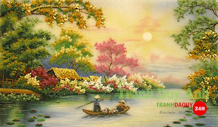 Tranh đá NGƯỜI LÁI ĐÒ TDQ-259
