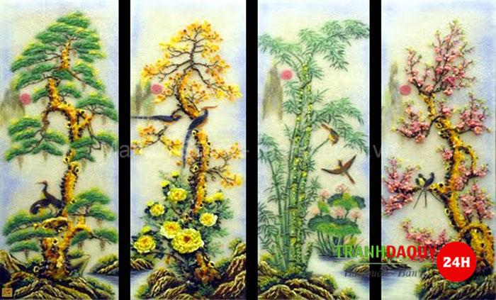 Tranh đá quý tứ quý TDQ-169