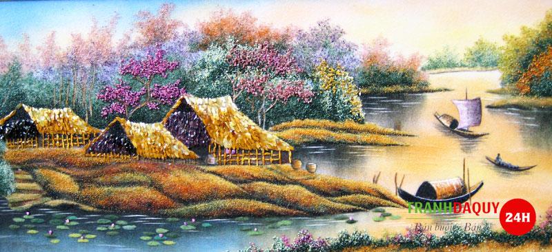 Tranh đá quý phong cảnh đẹp TDQ-181