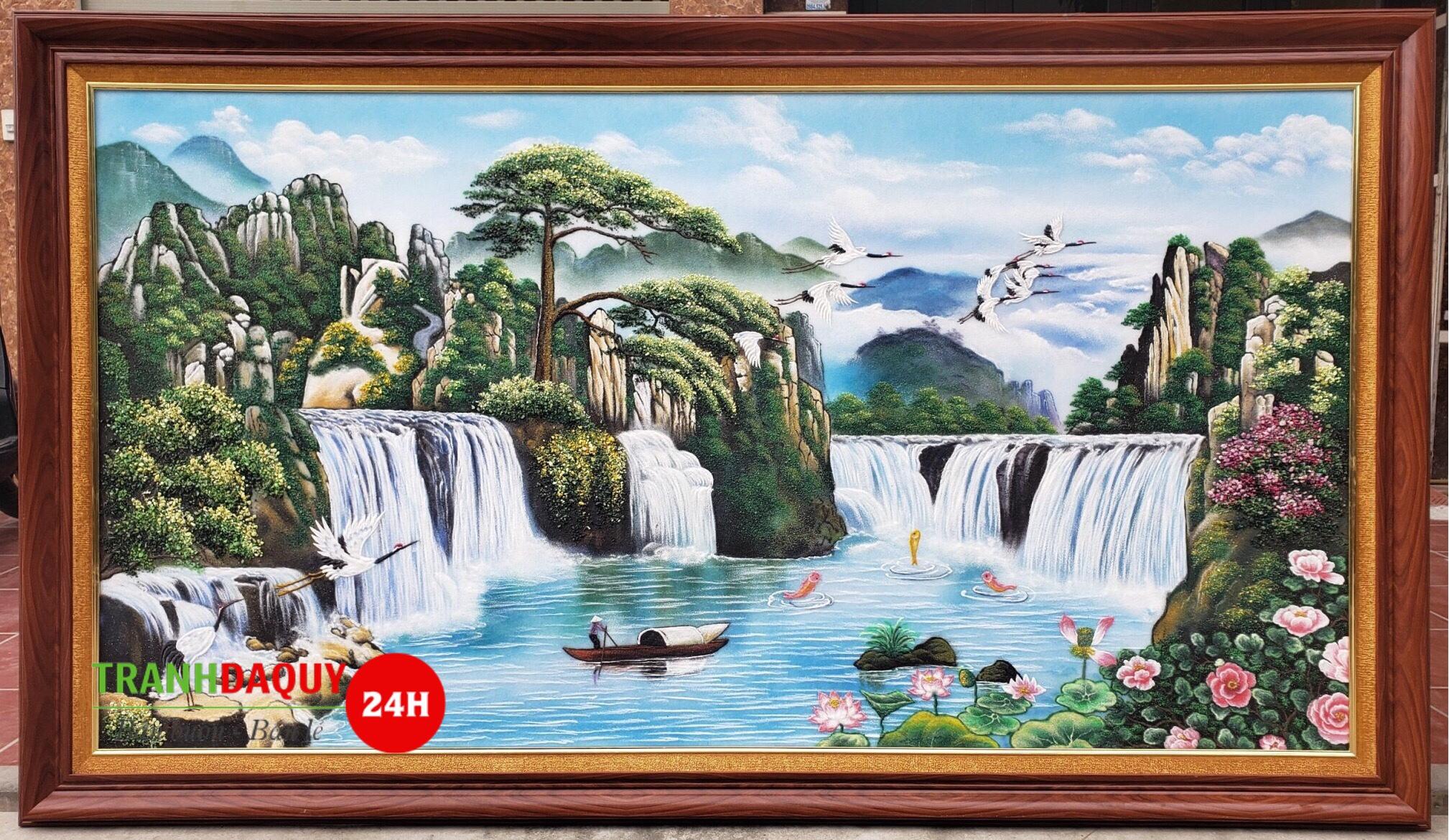 Tranh đá quý sơn thủy hữu tình TDQ-062
