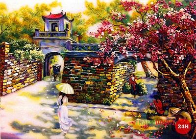 Tranh đá quý Ô QUAN CHƯỞNG TDQ-184