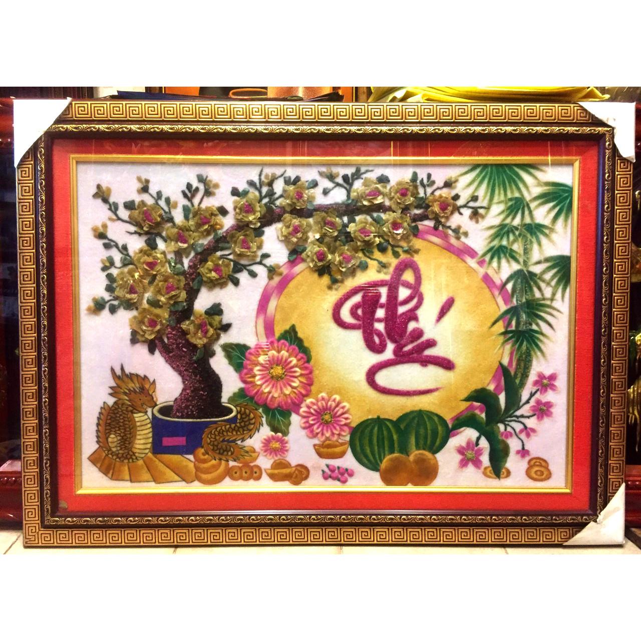 Tranh đá quý chữ Phúc TDQ-269