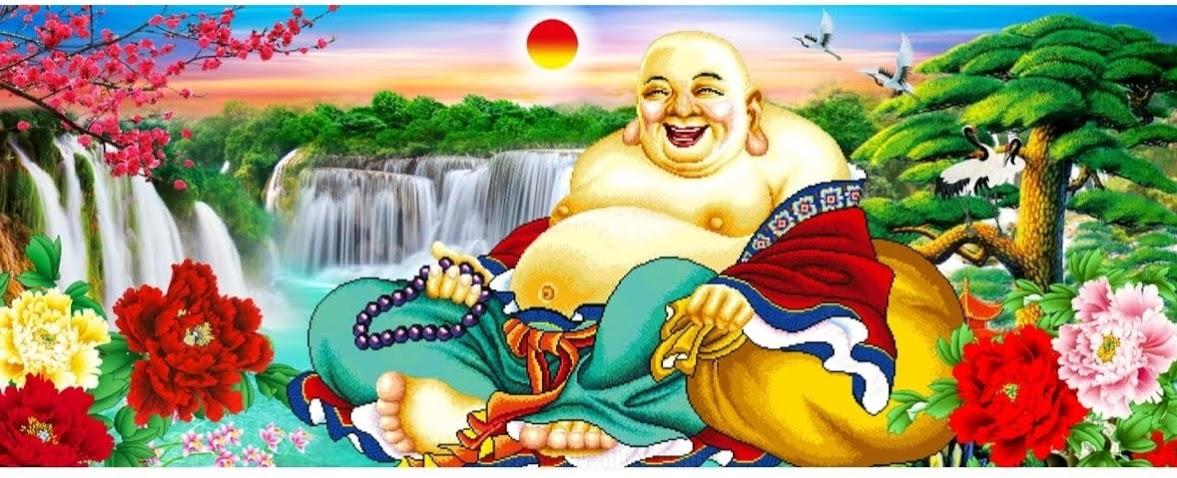 Tranh đá quý phật di lặc TUYỆT ĐẸP TDQ-034