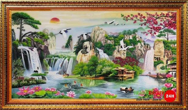 Tranh đá quý phong cảnh TDQ-102