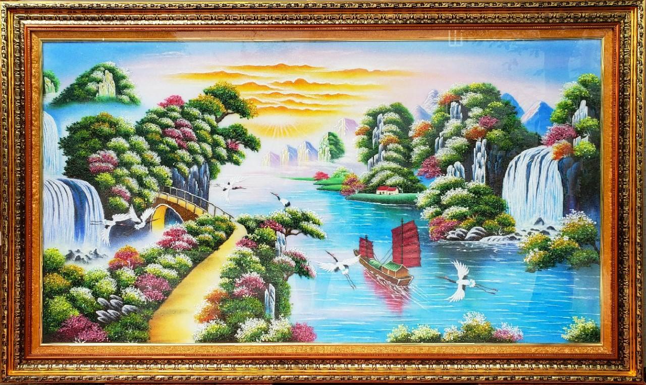 Tranh đá quý thuận buồm xuôi gió TDQ-172
