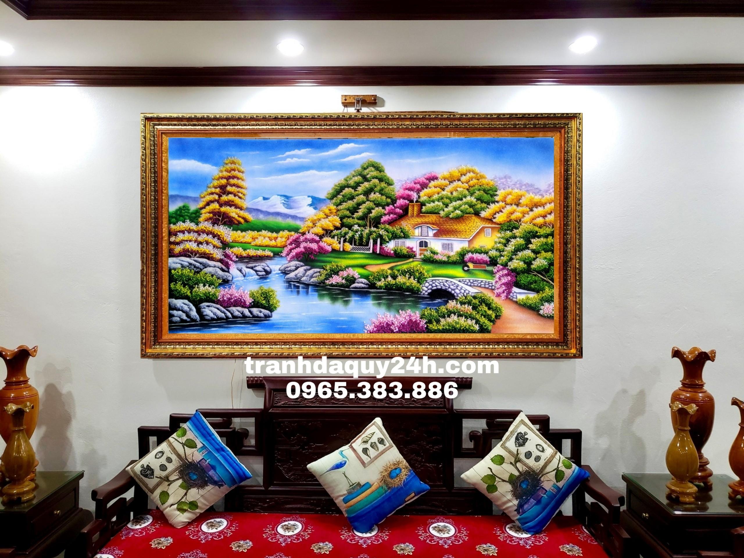 Tranh đá quý phong cảnh đẹp TDQ-080