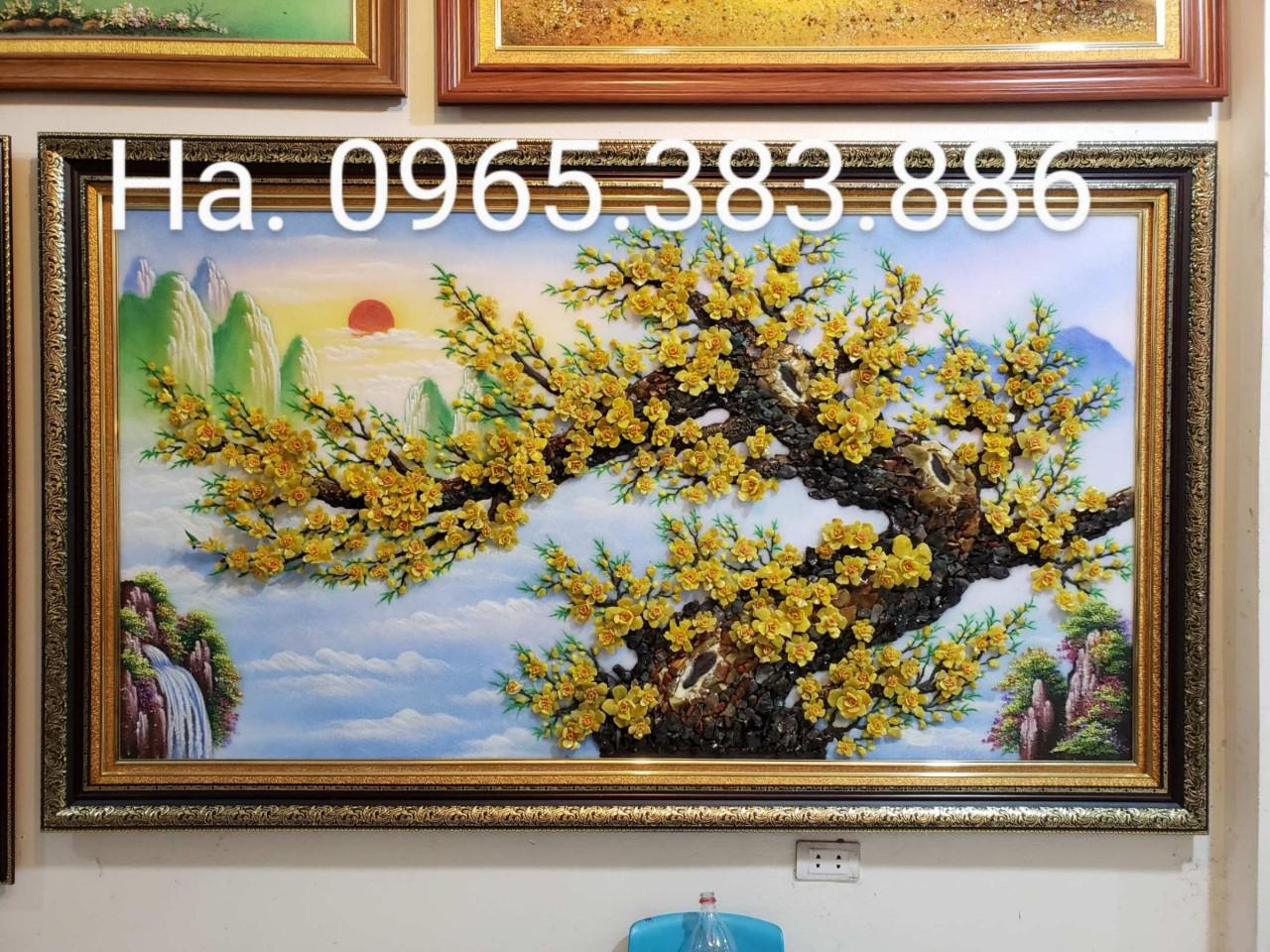 Tranh Đá Quý Hoa Mai Thế Rồng Tuyệt TDQ-002