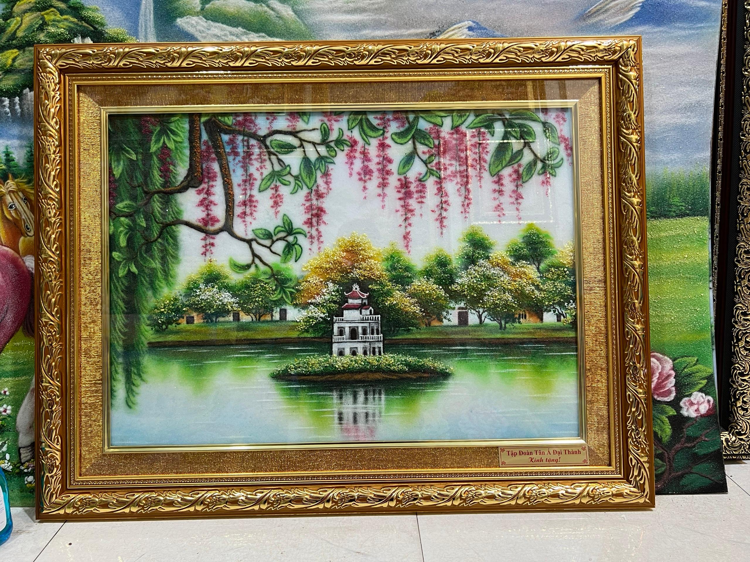 Tranh đá quý phố cổ hà nội TDQ-245